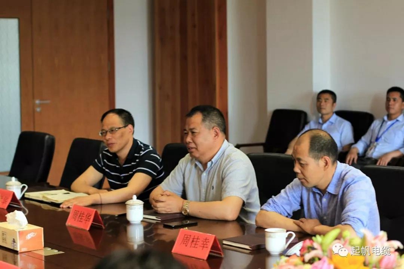 池州市長(cháng)雍成瀚等參觀(guān)調研起帆電纜總部2
